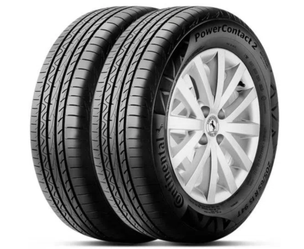 Kit 2 Pneu Continental Aro 15 205/65r15 94t PowerContact2